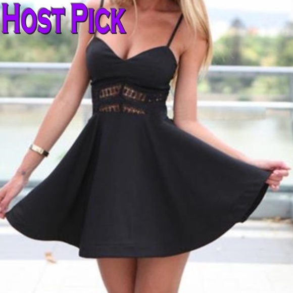 BellaDonna Boutique Dresses & Skirts - Sexy Black Skater Dress - Spaghetti Straps